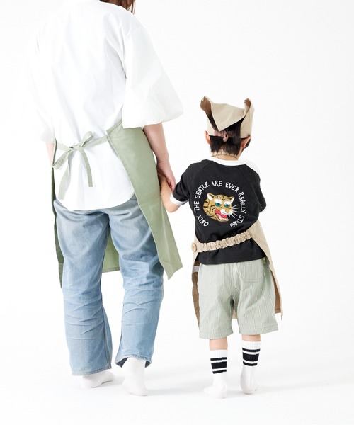 MAKE YOUR DAY エプロン 三角巾付き親子エプロンキッズサイズ