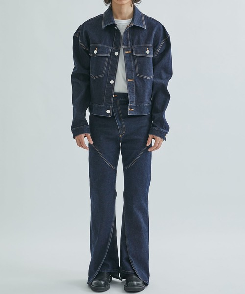 MUKAI（ムカイ） ジーンズ 「MUKAI」LAYERED SLIM DENIM PANTS メンズ 