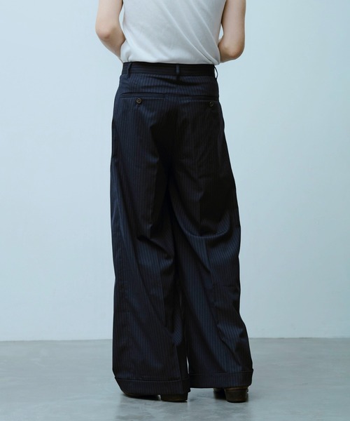 Camphor wood スラックス 2tuck wide baggy slacks / 2タック