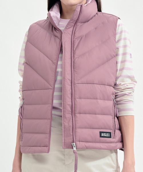 AIGLE ダウンベスト ベスト 撥水 キルティンナイロン