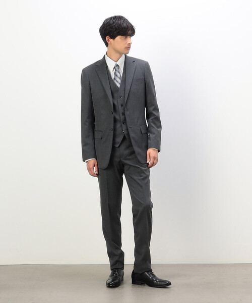 COMME CA ISM ブラック スーツベスト 150cm COMME CA ISM スーツ ベスト 「セットアップ対応」ポリエステル