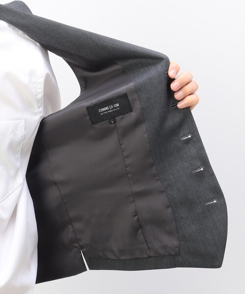 COMME CA ISM スーツ ベスト 「セットアップ対応」ポリエステル