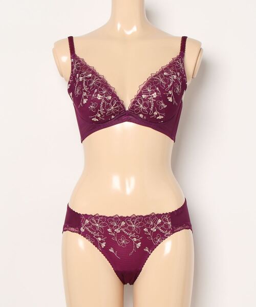 ROSABLU ブラック ブラジャー M 2点セット AMOSTYLE ブラジャー ショーツセット 「背中すっきり！後ろ姿も