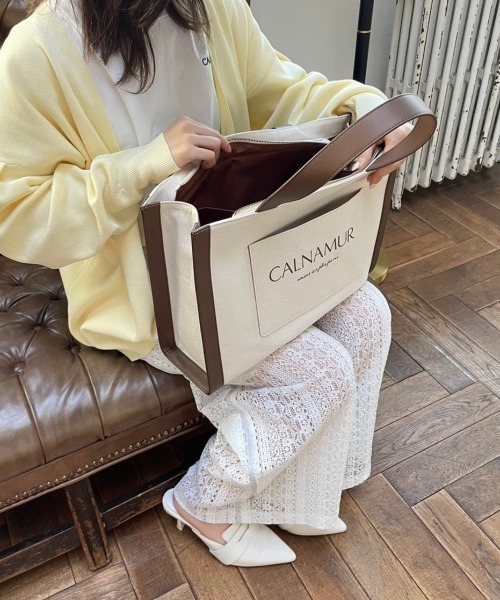 CALNAMUR トートバッグ トラベルロゴトート レディース