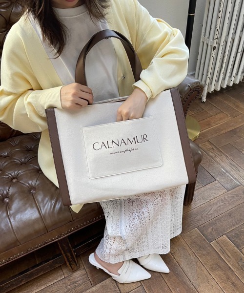 CALNAMUR トートバッグ トラベルロゴトート レディース