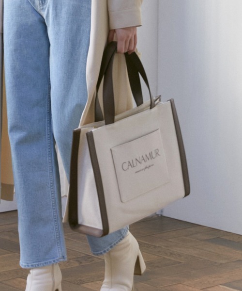 CALNAMUR トートバッグ トラベルロゴトート レディース