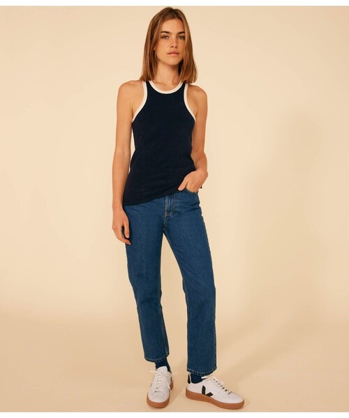 2025年最新入荷 PETIT BATEAU パイルアメリカン ノースリーブ タンクトップ トップス