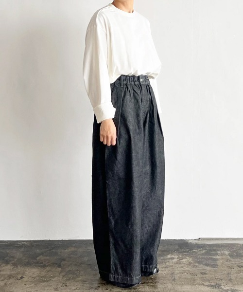 パンツ HARVESTY/BLACK DENIM CIRCUS BAGGY GRY s-l400.jpg