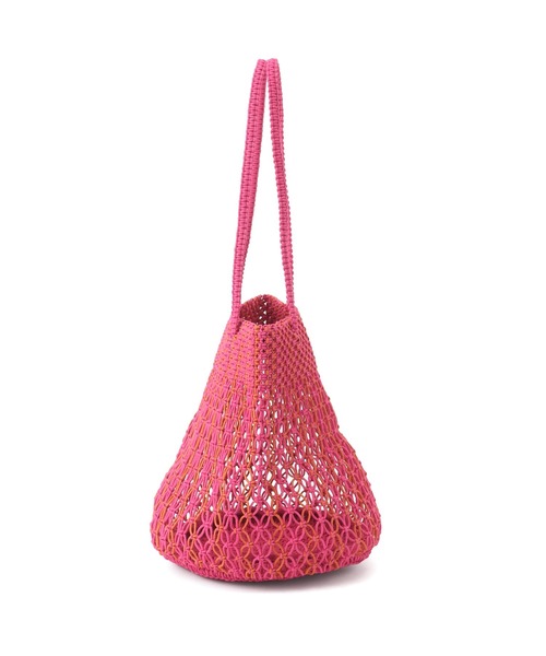 バグマティ　編みバック未使用品 BAGMATI（バグマティ） メッシュ コード編みバッグ METALIC
