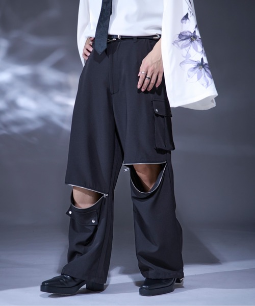 Ellno Loset（エルノロゼット） ワイドパンツ パンツ 2WAYジップ