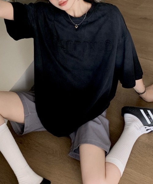 tシャツ 「ユニセックス」エンボスロゴ入り グラデーションTシャツ/半袖トップス/グラデ レディース メンズ | CREARE -LINO- | 04