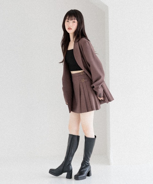 Heather ロングブーツ 新品(試着のみ) Heather ブーツ スクエアストレッチロングブーツ 138307