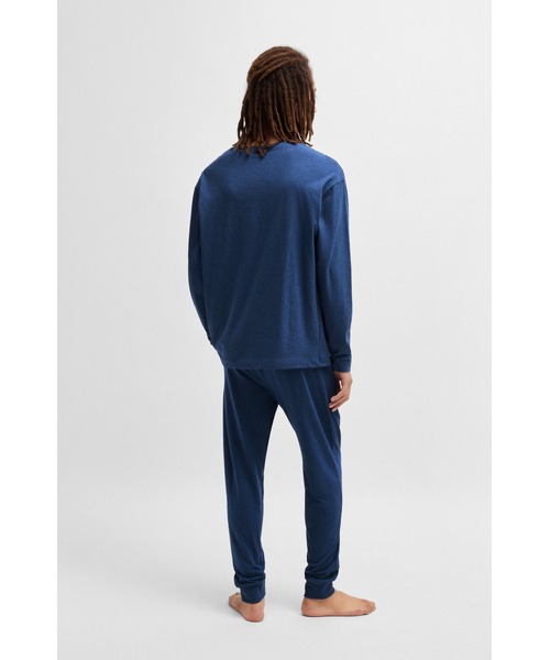 パジャマ HUGOロゴ ロングスリーブトップス＆ボトム セット メンズ