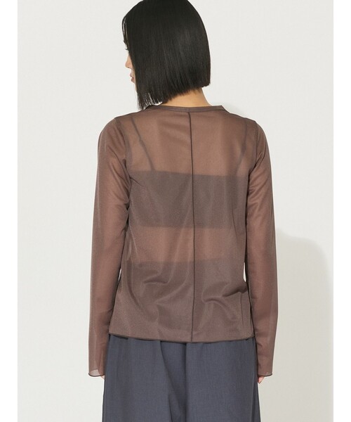 tシャツ MIDIUMISOLID for Ladies クルーネックシアープルオーバー レディース MIDIUMISOLID for Ladies クルーネックシアープルオーバー