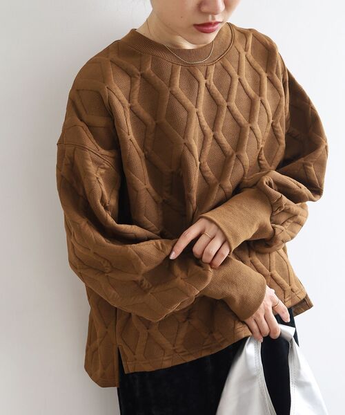 tシャツ 「WEB限定アイテム」キルティング柄カットソー レディース