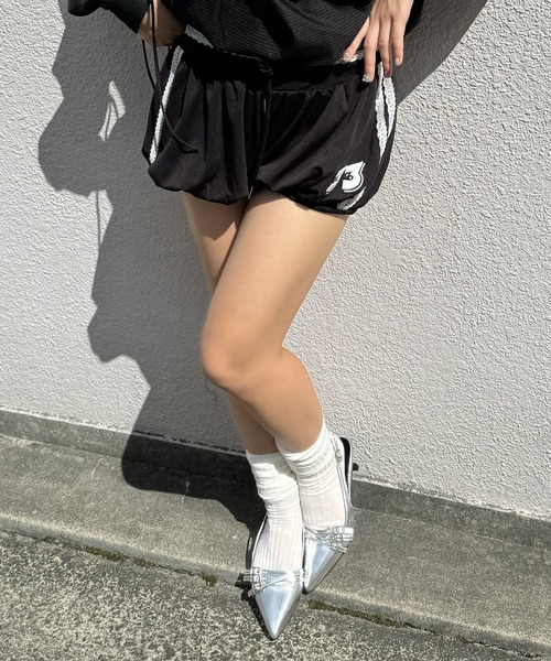 madrepadre パンツ ナンバリングバルーンショートパンツ