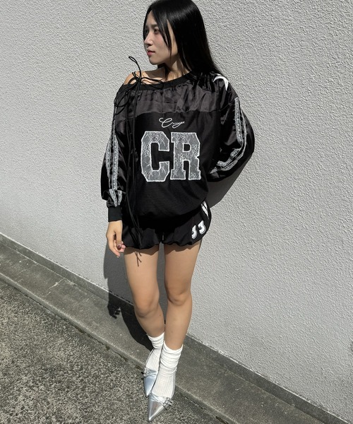 madrepadre パンツ ナンバリングバルーンショートパンツ