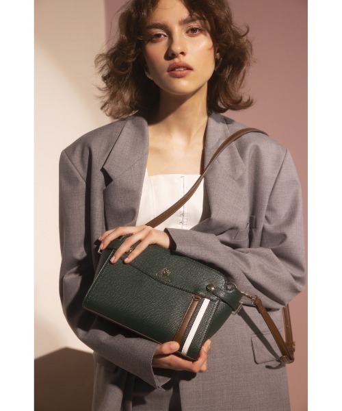 ■新品■未使用■ ＆CHOUETTE アンドシュエット スポーティライン レザー 2WAY ハンドバッグ ショルダー ブラウン系 BT2218 新型 スポーティーライン ハンドバッグ《2way・ショルダーバッグ