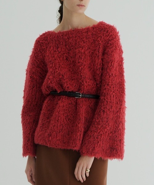 ニット セーター CLANE BEAR SHAGGY HAND KNIT TOPS 17106-2412 レディース