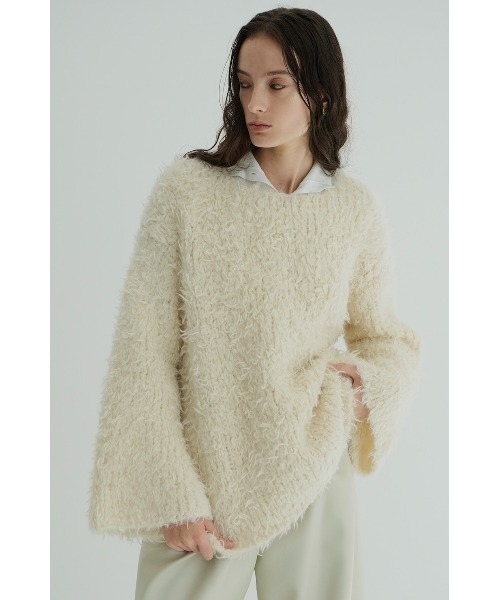 ニット セーター CLANE BEAR SHAGGY HAND KNIT TOPS 17106-2412 レディース CLANE ニット セーター BEAR SHAGGY HAND KNIT TOPS 17106-2412