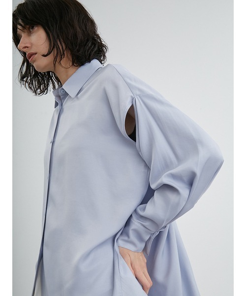 ブラウス シャツ スリットフレア2WAYシャツ レディース styling/ ブラウス シャツ スリットフレア2WAYシャツ レディース