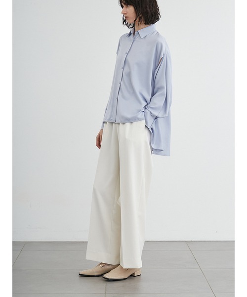 styling/ ブラウス シャツ スリットフレア2WAYシャツ レディース