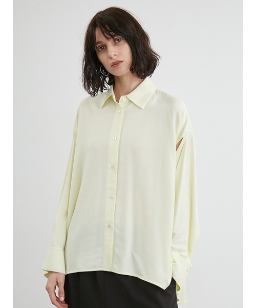 ブラウス シャツ スリットフレア2WAYシャツ レディース styling/ ブラウス シャツ スリットフレア2WAYシャツ レディース