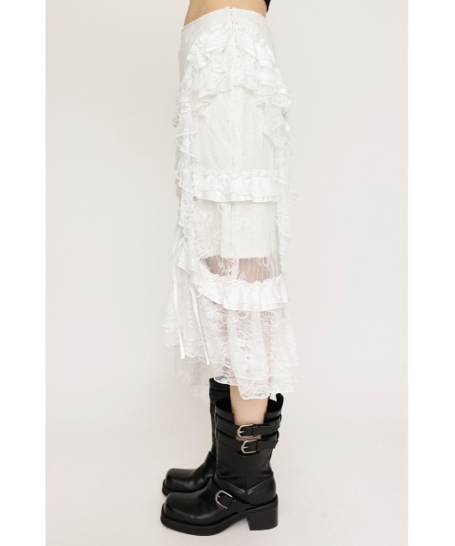 SLY FRILL LACE SK フリル レース スカート ブラック サイズ2 SLY スカート FRILL LACE SK フリル レース : ZOZOTOWN Yahoo!店