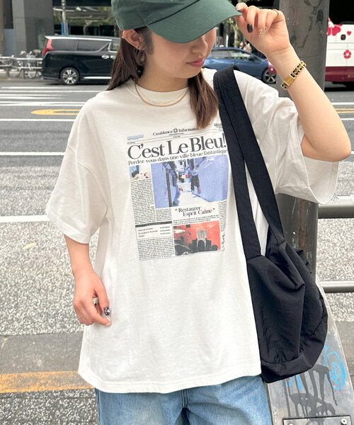 Discoat tシャツ 「ユニセックス」アソートニュースペーパー