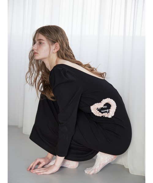 etre loin（エトルワン） ワンピース I miss you heart cut dress