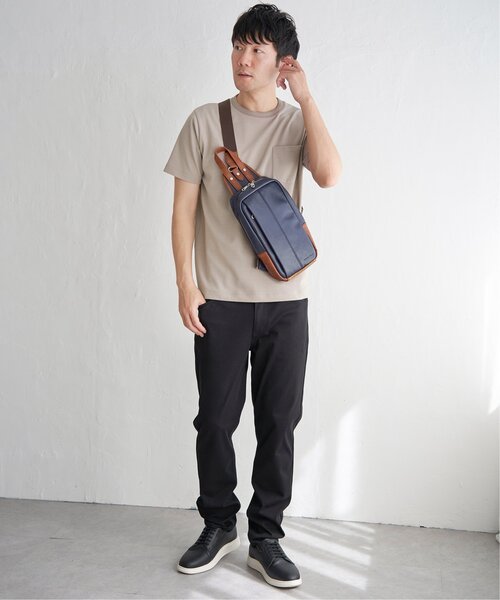 ikka（イッカ） tシャツ ライトダンボールジャカード襟ダブルフェイスT