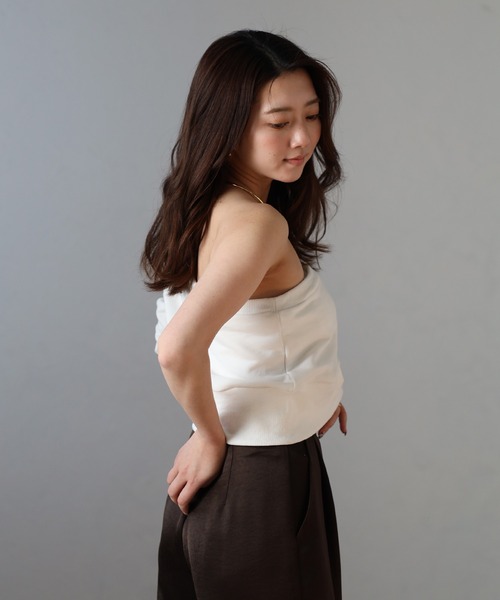 ENC トレーナー スウェット padded one shoulder sweat / カップ