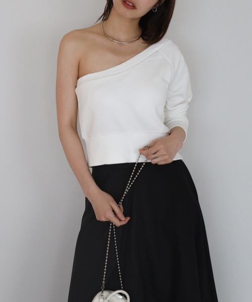 ENC トレーナー スウェット padded one shoulder sweat / カップ