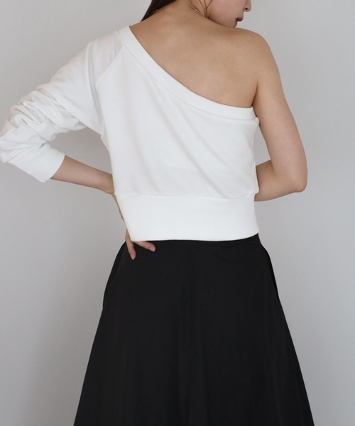 ENC トレーナー スウェット padded one shoulder sweat / カップ