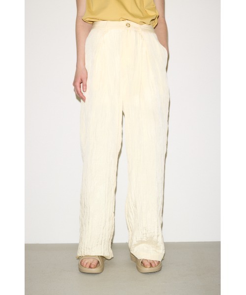THROW by SLY uvカット ワイドパンツ カーゴパンツ WRINKLE FINISH