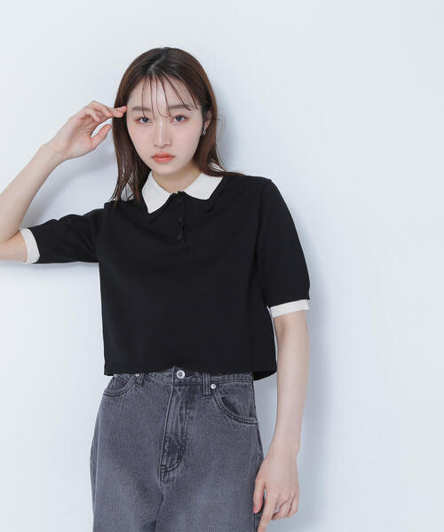 【新品】ナチュラルビューティーベーシック　ダブルカラーポロニット 楽天市場】ダブルカラーポロニット NATURAL BEAUTY BASIC