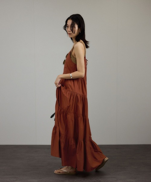 SALON adam et rope' ワンピース 「WEB限定」ティアードキャミ