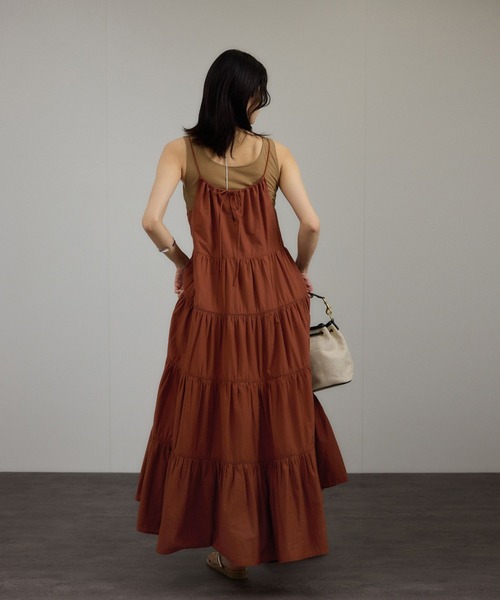 SALON adam et rope' ワンピース 「WEB限定」ティアードキャミ