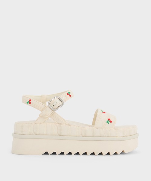 CHARLES ＆ KEITH（チャールズ&キース） 厚底 サンダル ツイル