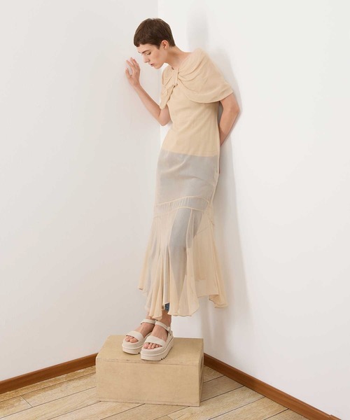 ★CHARLES&KEITH★ツイルアンクルストラップサンダル/送料込 CHARLES ＆ KEITH サンダル ツイル フラットフォームアンクル