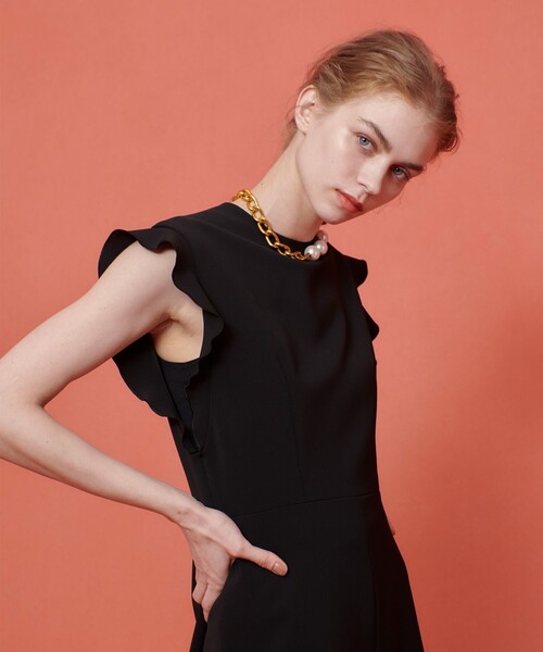 オールインワン 「LOULOU WILLOUGHBY」ダブルクロスミニオールインワン レディースの画像