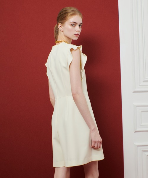 オールインワン 「LOULOU WILLOUGHBY」ダブルクロスミニオールインワン レディースの画像