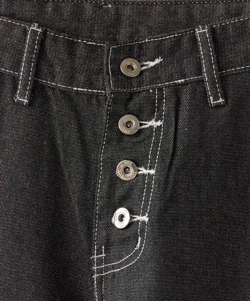 Theater code ジーンズ Cropped denim pants with roll-up design 