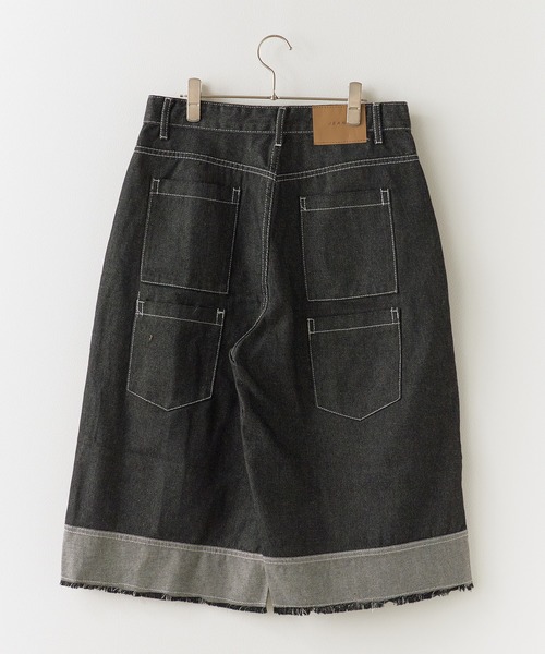 Theater code ジーンズ Cropped denim pants with roll-up design 