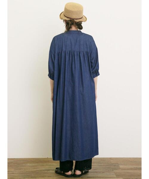 新品　SM2☆【接触冷感】デニムシャツワンピース Samansa Mos2（サマンサモスモス） ワンピース 「接触冷感」シャツ