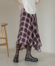 スカート オンブレチェックイレヘムスカート　 576761｜ZOZOTOWN Yahoo!店