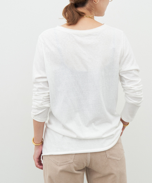 Deuxième Classe ホワイト長袖シャツ ドゥーズィエムクラス DEUXIEME CLASSE nova ワイドシャツ 長袖