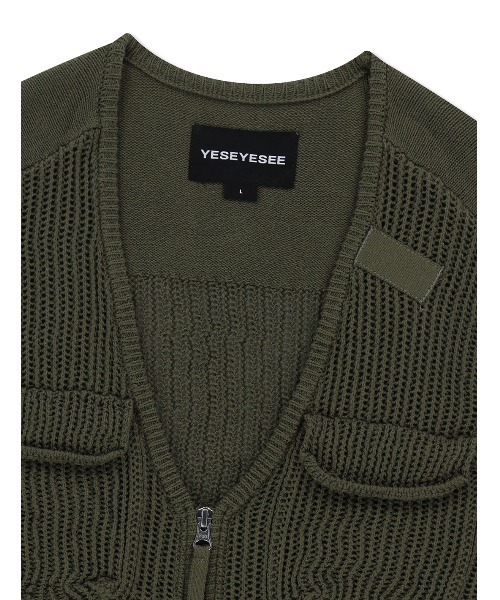 YESEYESEE（イエスアイシー） ベスト ジレ Knitted Utility Vest