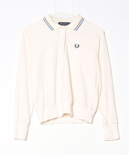 「FRED PERRY」 長袖カットソー 10 ホワイト レディース