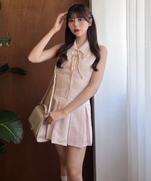 OLIVE des OLIVE Yui企画　ニットミニワンピ　ホワイト パルクロ限定アイテム】Yui企画 ニットミニワンピ | OLIVE des